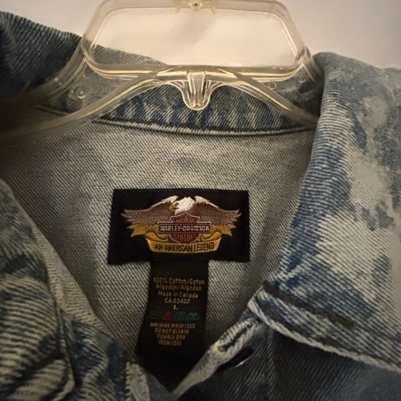 Vintage Harley-Davidson Light Blue Denim Jacket - Picture 4 of 11